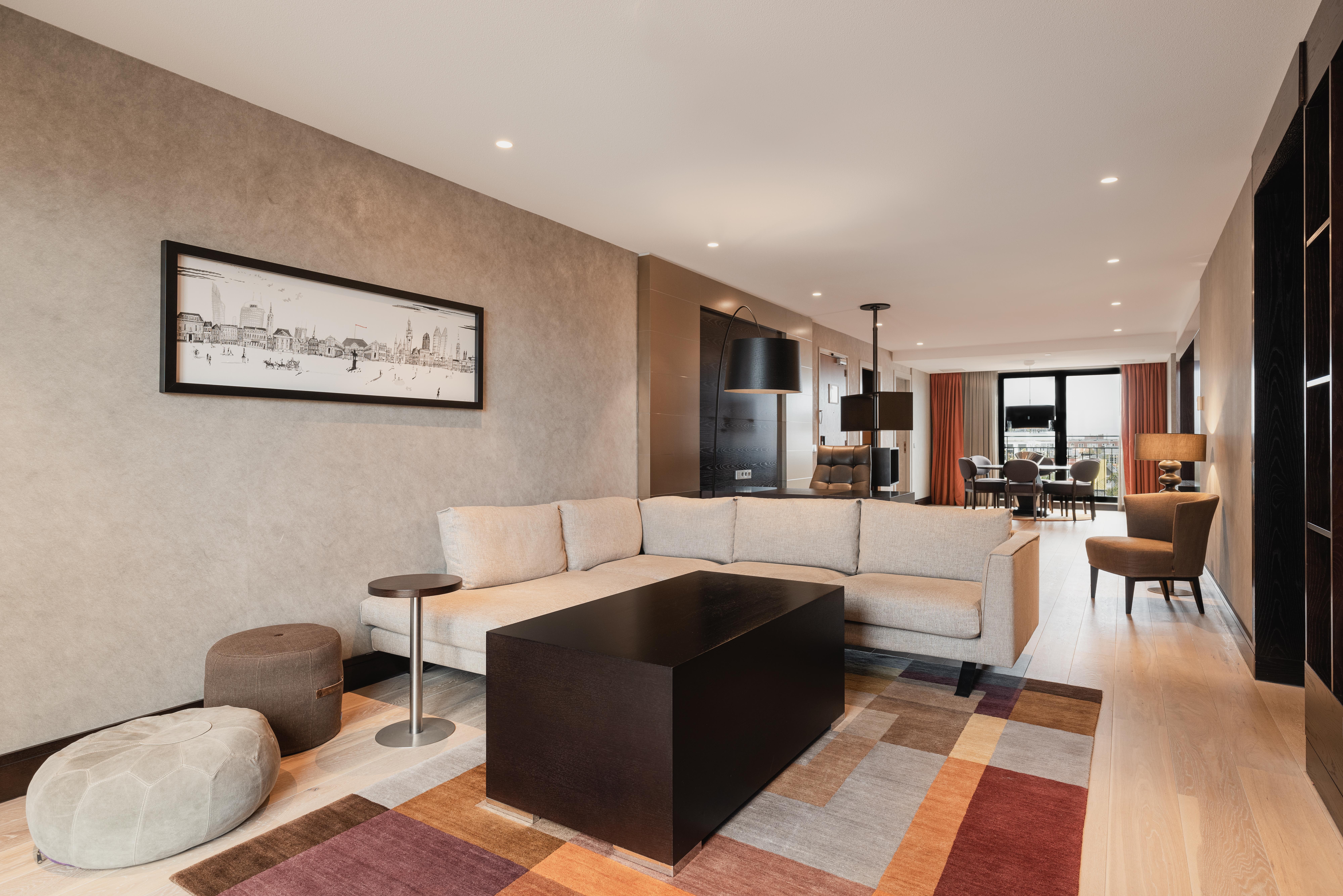 Hilton The Hague Haia Exterior foto A living room at the hotel